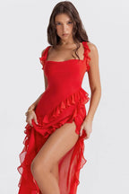 Irina | Elegant Women's Ruffled Maxi Dress
