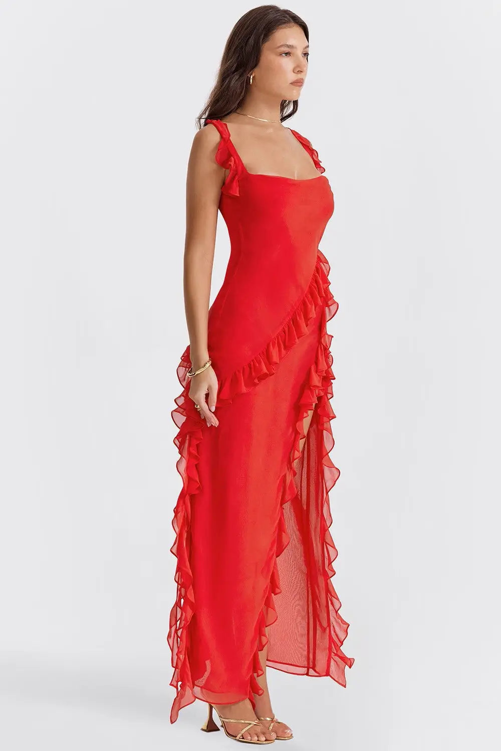 Irina | Elegant Women's Ruffled Maxi Dress