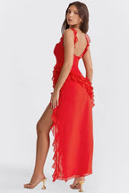 Irina | Elegant Women's Ruffled Maxi Dress