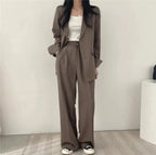 Abby | Women's Notched Lapel Blazer & Tailored Trousers Suit Set