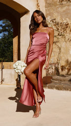 Rainey Elegant Satin Maxi Dress for Women