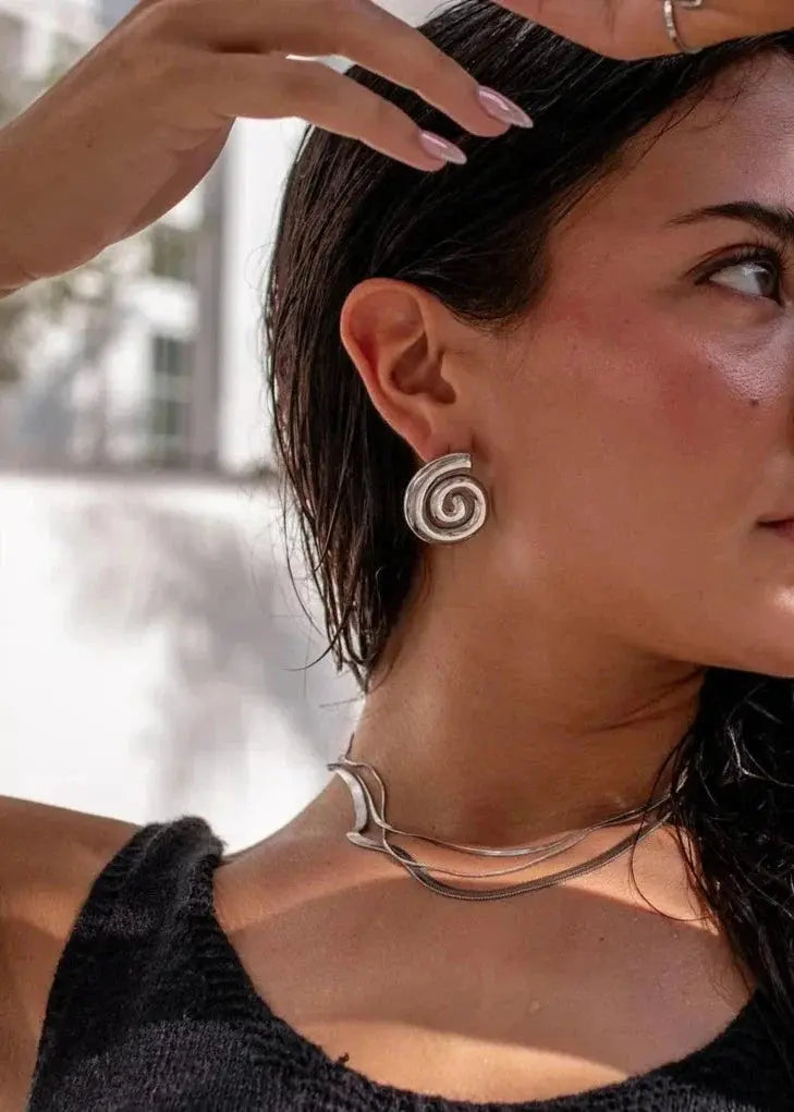 Ethyl | Women's Spiral Design Earrings