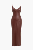 Liane | Women's Faux Leather Maxi Dress