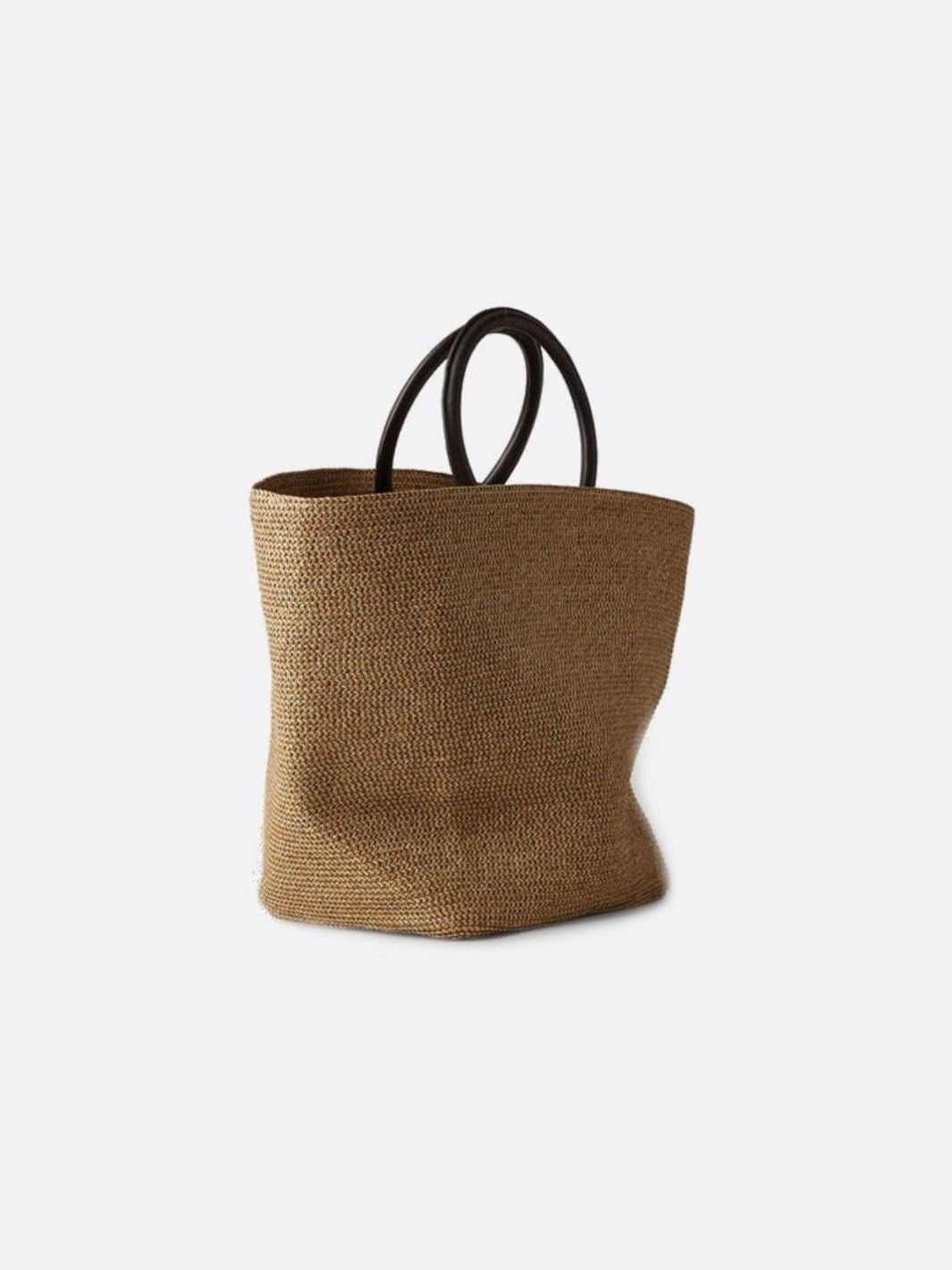 Karmen | Women's Bohemian Straw Tote Bag with Round Handles