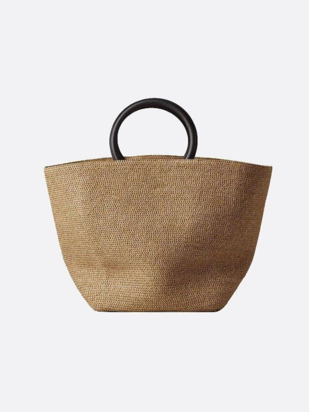 Karmen | Women's Bohemian Straw Tote Bag with Round Handles