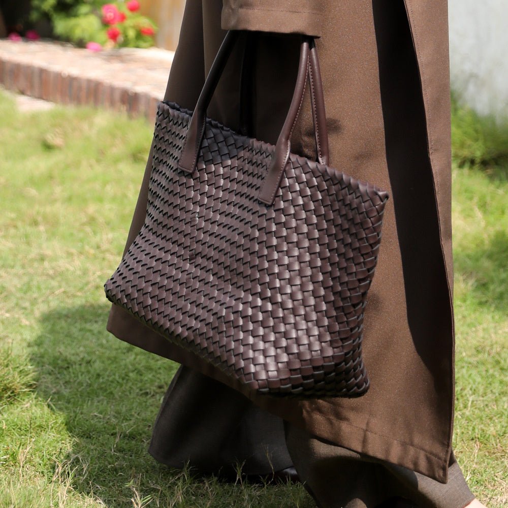 Ayah Woven Leather Tote Bag | Elegant & Versatile for Women