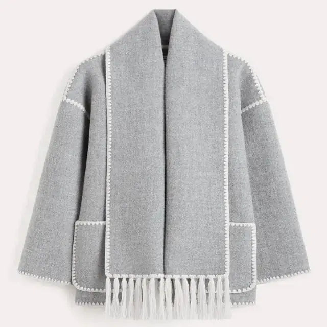 Marlene | Elegant Women's Oversized Wool Blend Coat