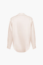 Alix | Women's Elegant Satin Cropped Tie-Front Shirt
