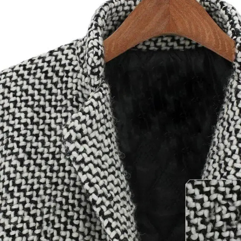 Sabine Houndstooth Overcoat | Elegant Outerwear for Adults