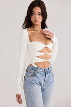 Oaklee | Trendy Women's Criss-cross Cutout Crop Top
