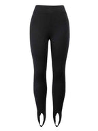 Georgiann Ribbed Knit Leggings | Women's Stirrup Style