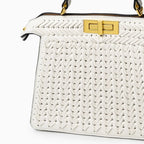 Rivky Woven Leather Handbag | Elegant & Structured for Women