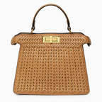 Rivky Woven Leather Handbag | Elegant & Structured for Women