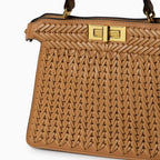 Rivky Woven Leather Handbag | Elegant & Structured for Women