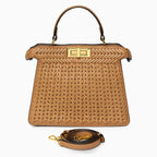 Rivky Woven Leather Handbag | Elegant & Structured for Women