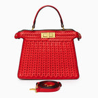 Rivky Woven Leather Handbag | Elegant & Structured for Women