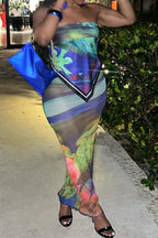 Zena | Fashion-Forward Abstract Print Two-Piece Set