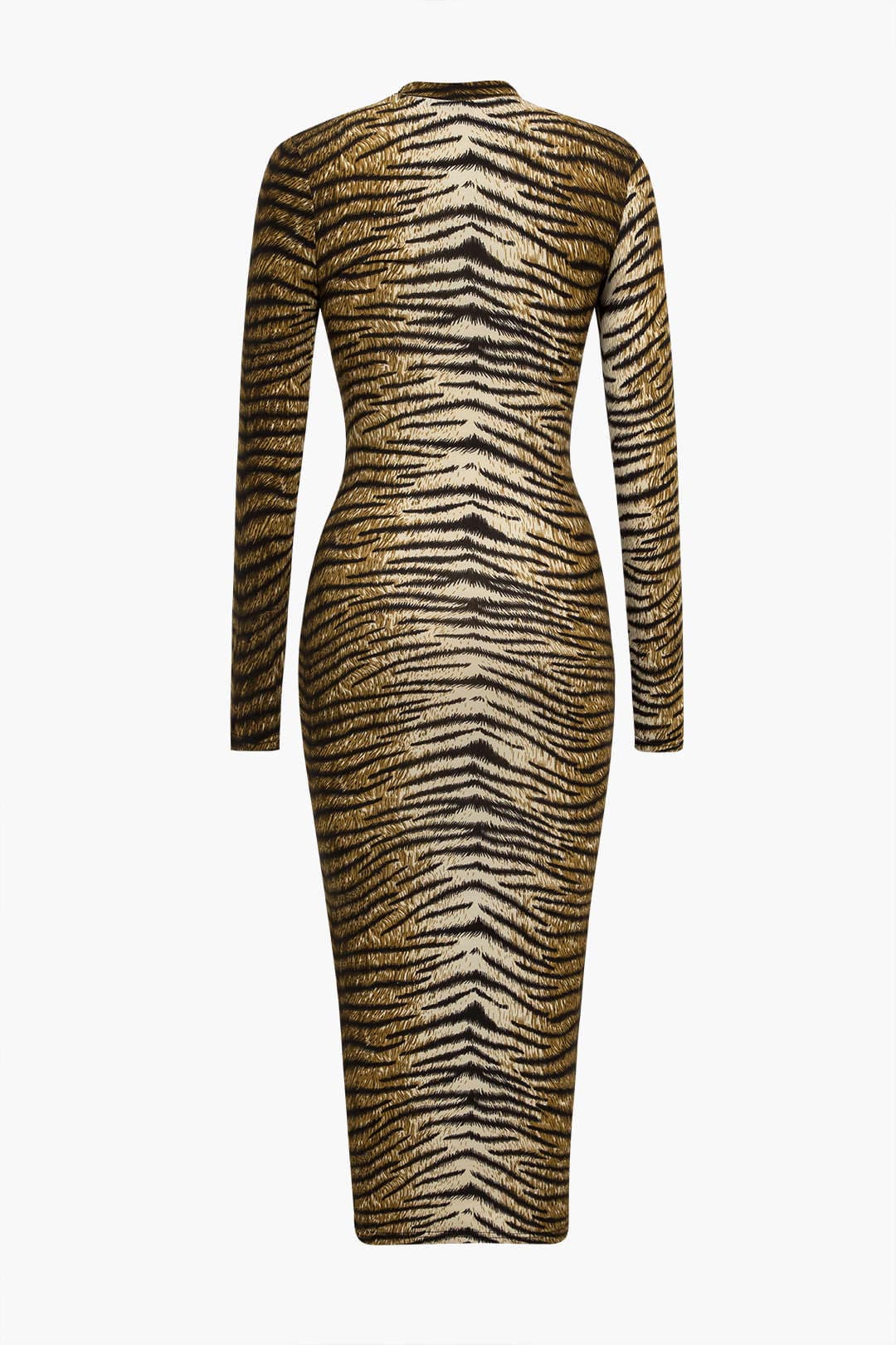 Lacey | Women's Long Sleeve Leopard Print Midi Dress