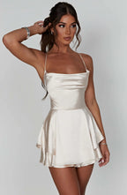 Annalise | Elegant Women's Satin Mini Dress