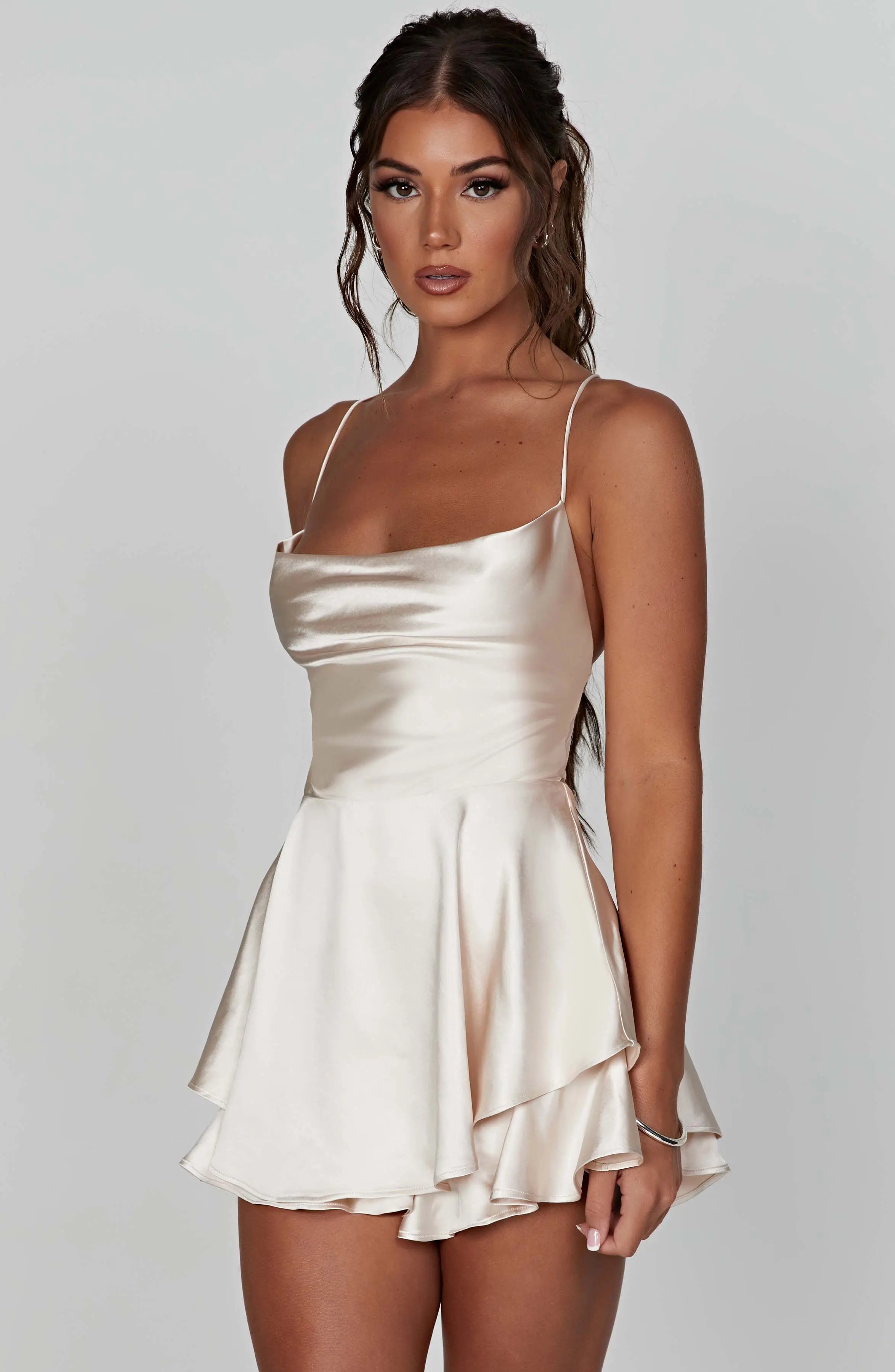 Annalise | Elegant Women's Satin Mini Dress