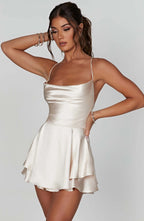 Annalise | Elegant Women's Satin Mini Dress