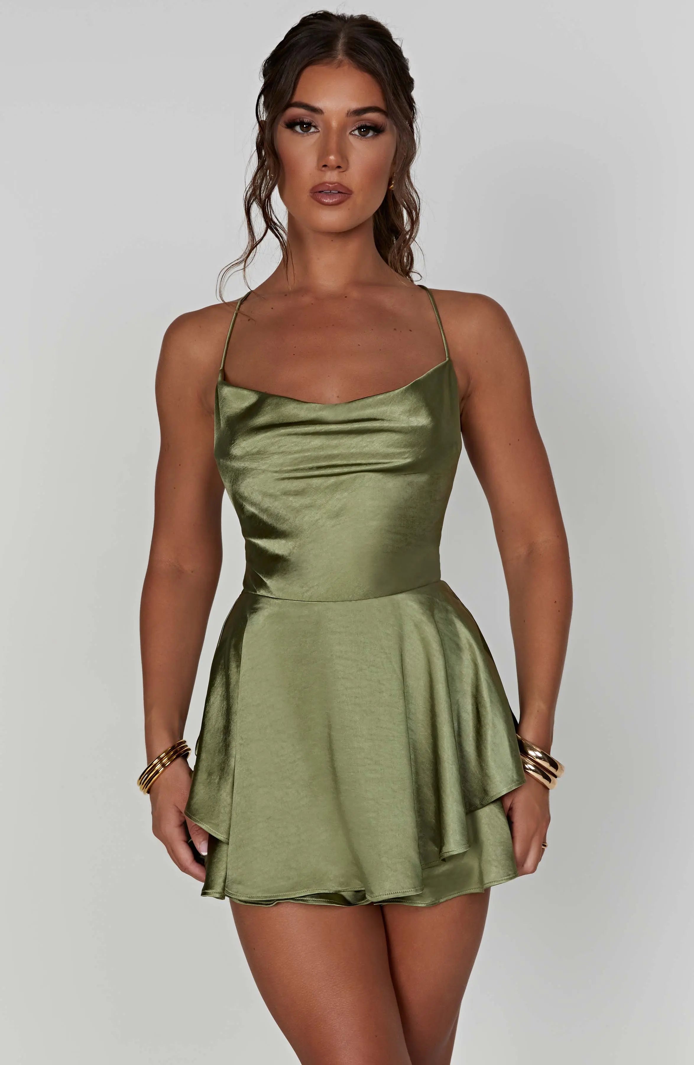Annalise | Elegant Women's Satin Mini Dress