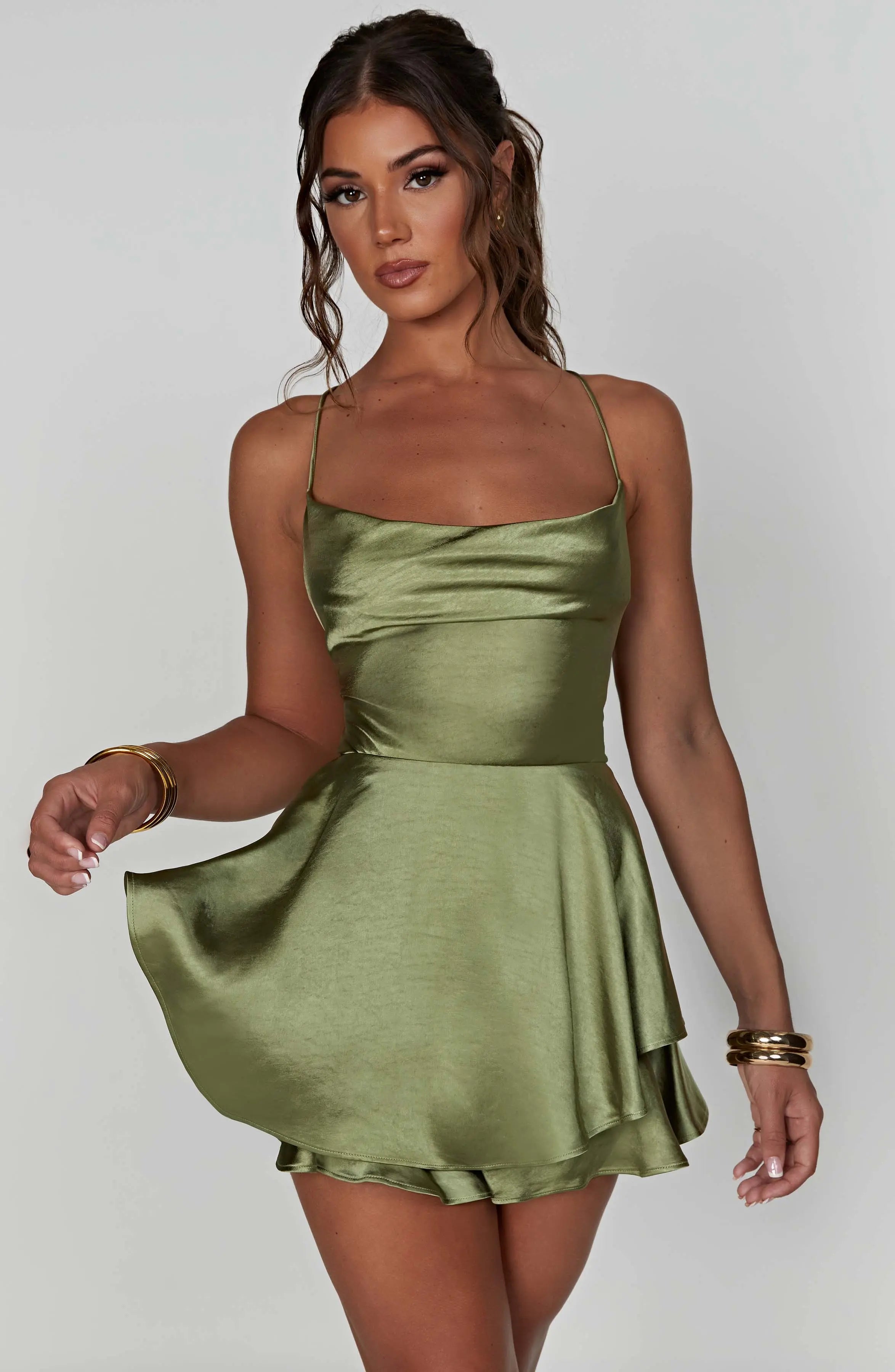 Annalise | Elegant Women's Satin Mini Dress