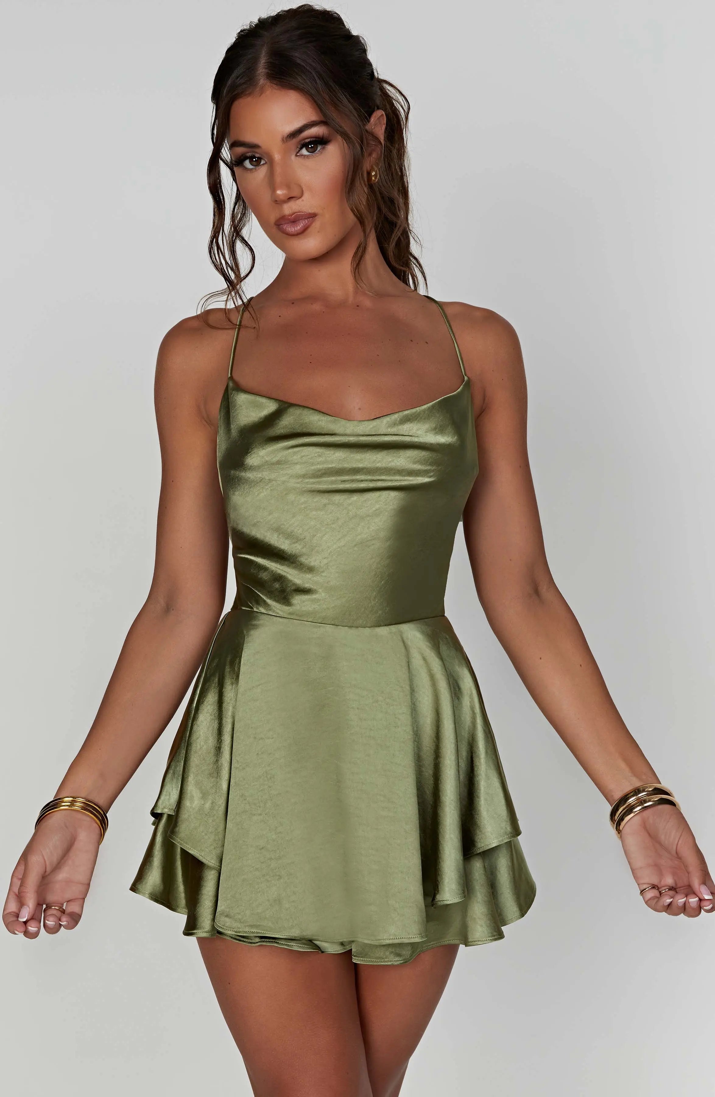 Annalise | Elegant Women's Satin Mini Dress