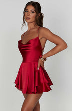 Annalise | Elegant Women's Satin Mini Dress