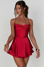 Annalise | Elegant Women's Satin Mini Dress