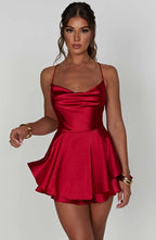 Annalise | Elegant Women's Satin Mini Dress