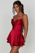 Annalise | Elegant Women's Satin Mini Dress
