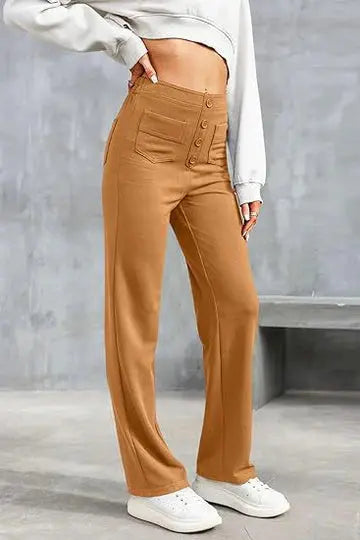 Sanai High-Waisted Wide Leg Trousers for Women