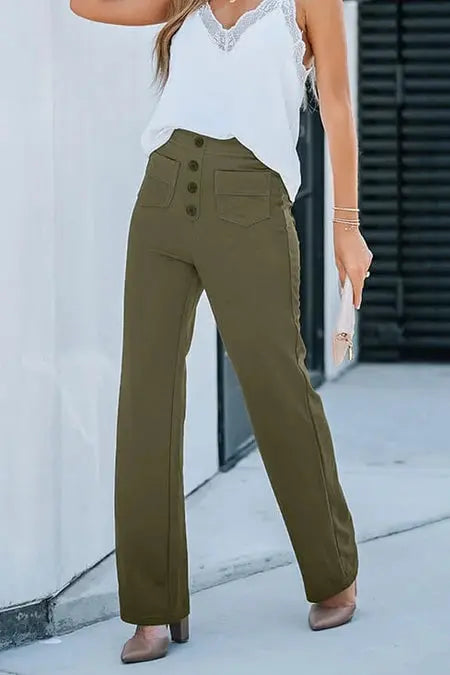Sanai High-Waisted Wide Leg Trousers for Women