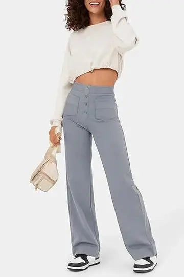 Sanai High-Waisted Wide Leg Trousers for Women