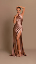 Leela | Elegant Women's Satin Evening Gown