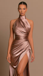 Leela | Elegant Women's Satin Evening Gown