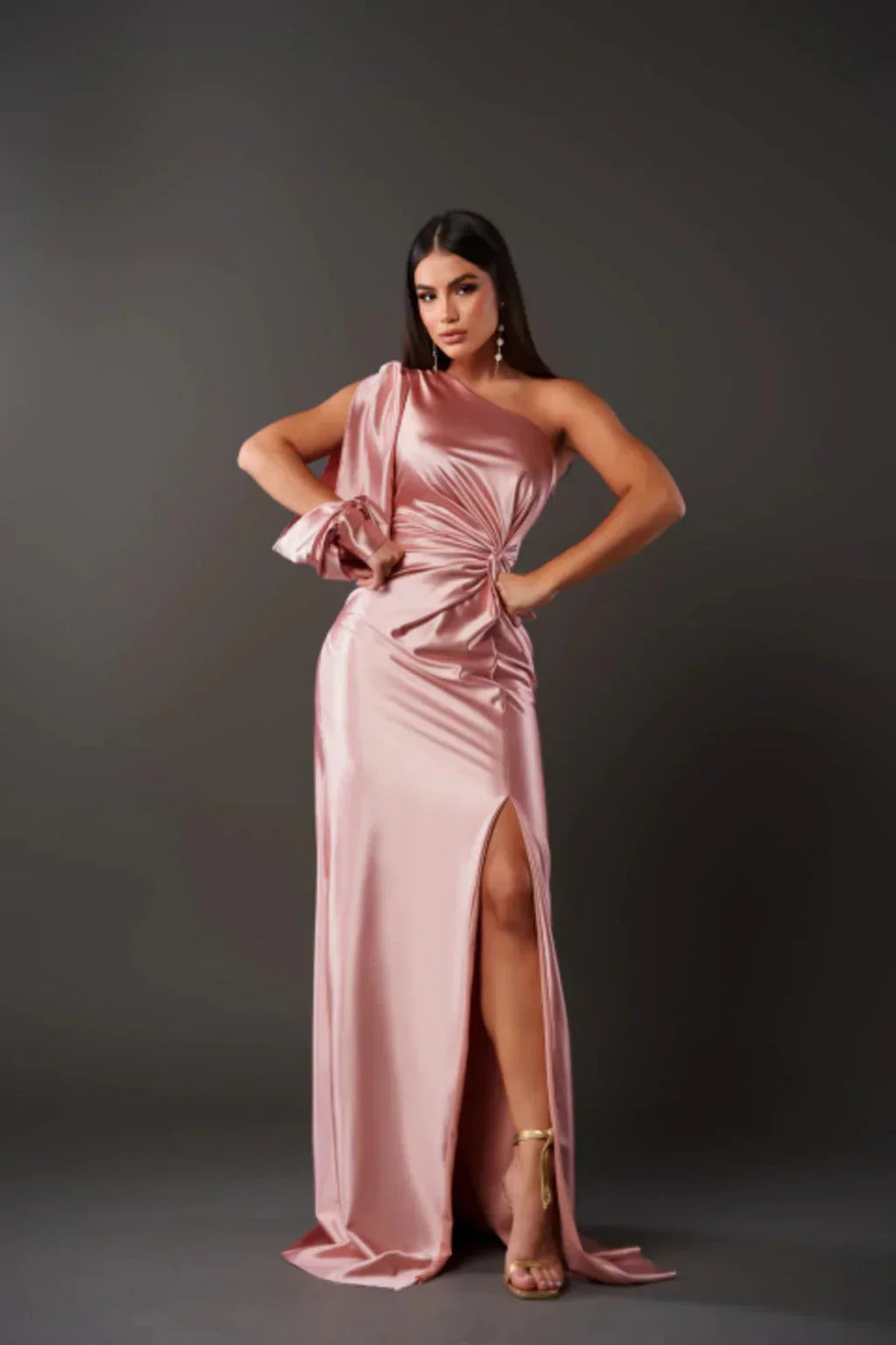 Angelyn Glamorous One-Shoulder Maxi Dress for Women