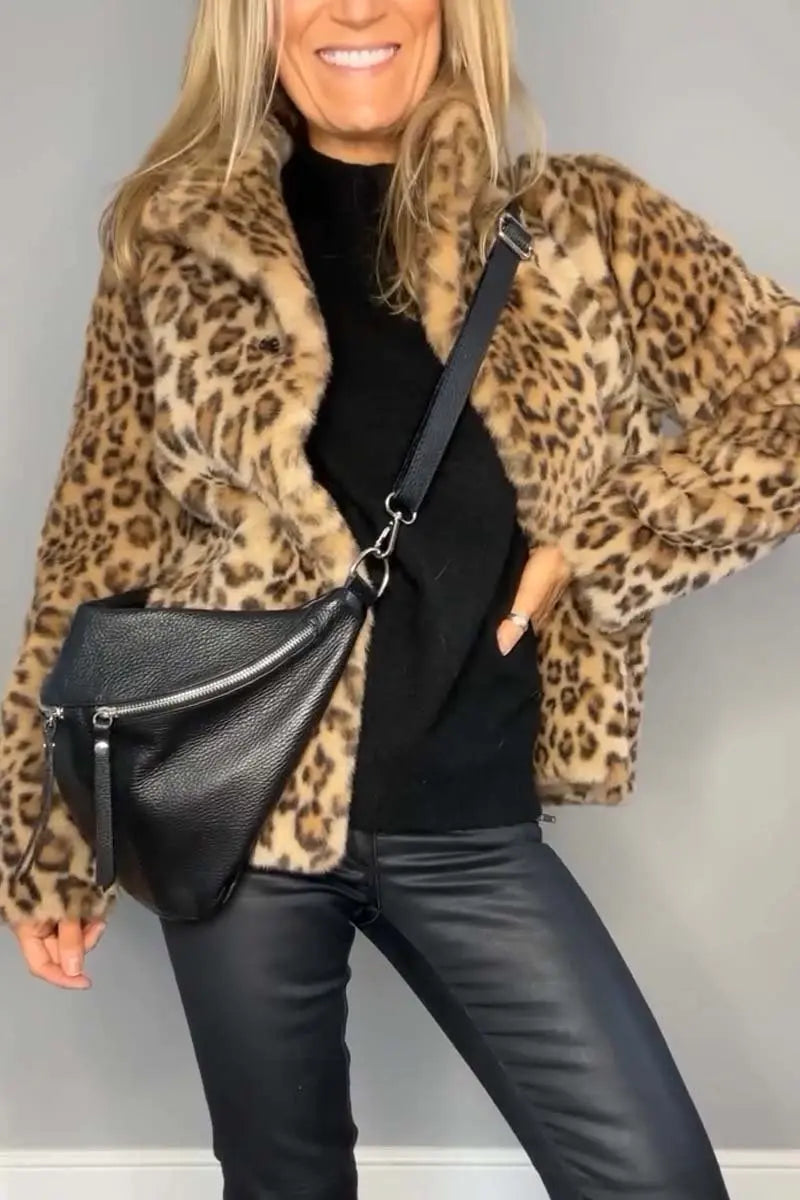 Paola Leopard Print Faux Fur Coat | Women's Statement Outerwear