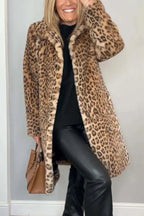 Paola Leopard Print Faux Fur Coat | Women's Statement Outerwear