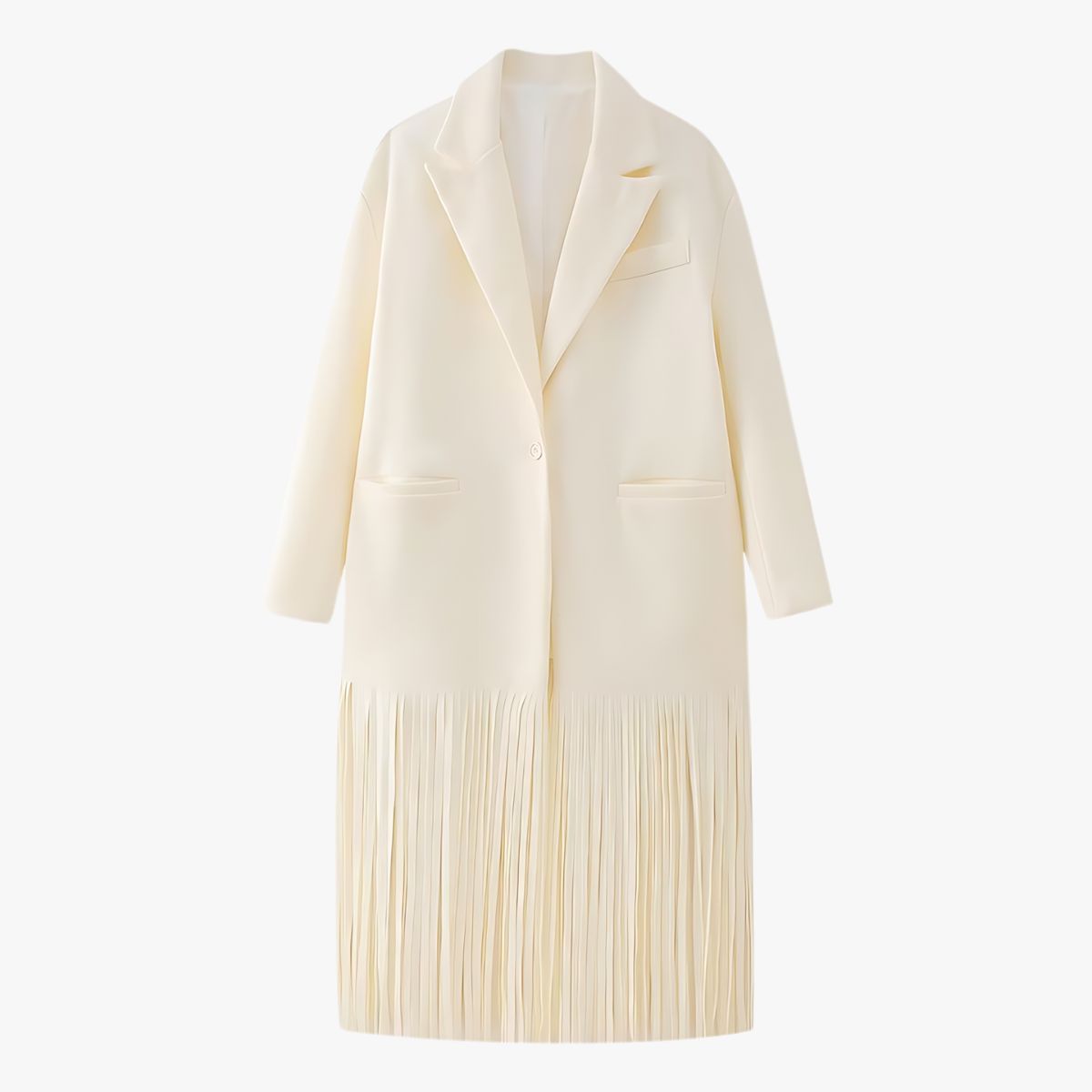 Heidi | Elegant Women's Fringe Hem Coat