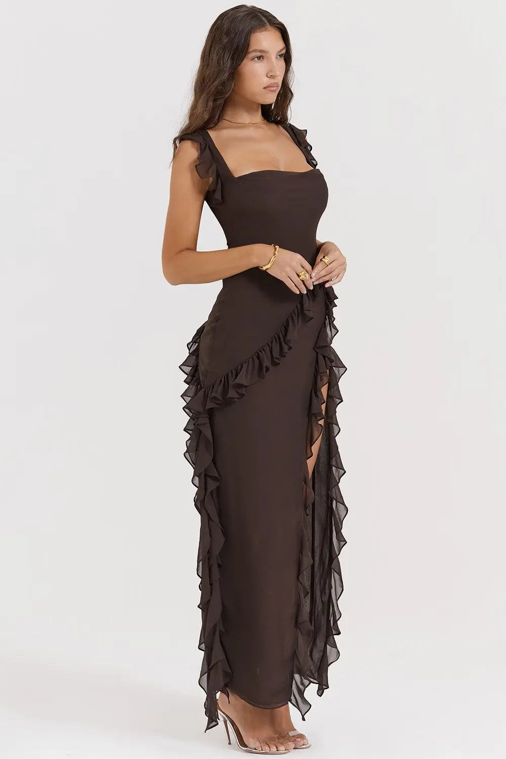 Irina | Elegant Women's Ruffled Maxi Dress
