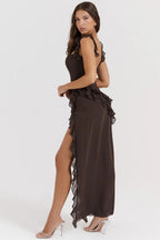 Irina | Elegant Women's Ruffled Maxi Dress