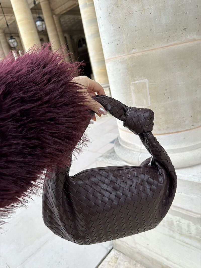 Tegan Woven Leather Handbag | Chic Everyday Style for Women