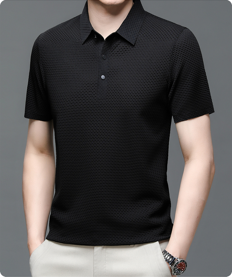 Hawthorne Men's Textured Woven Polo Shirt
