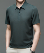 Hawthorne Men's Textured Woven Polo Shirt