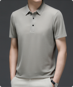 Hawthorne Men's Textured Woven Polo Shirt