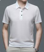 Hawthorne Men's Textured Woven Polo Shirt