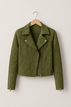 Izabela Faux Suede Moto Jacket for Women