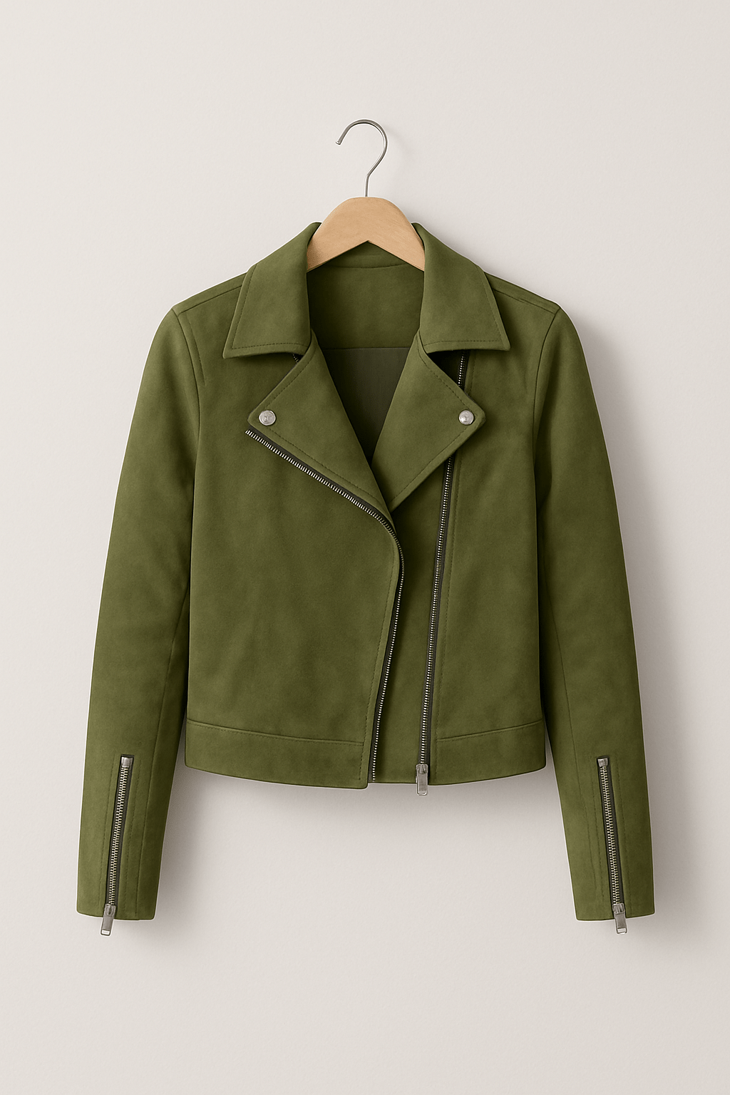 Izabela Faux Suede Moto Jacket for Women
